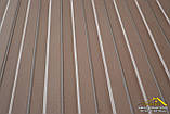 Двосторонній профнастил матовий коричневого кольору RAL 8017, купити двосторонній метал Київ, фото 6