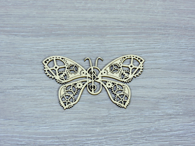 Декоративна дерев'яна фігурка метелик з фанери (форма №2) (2249)