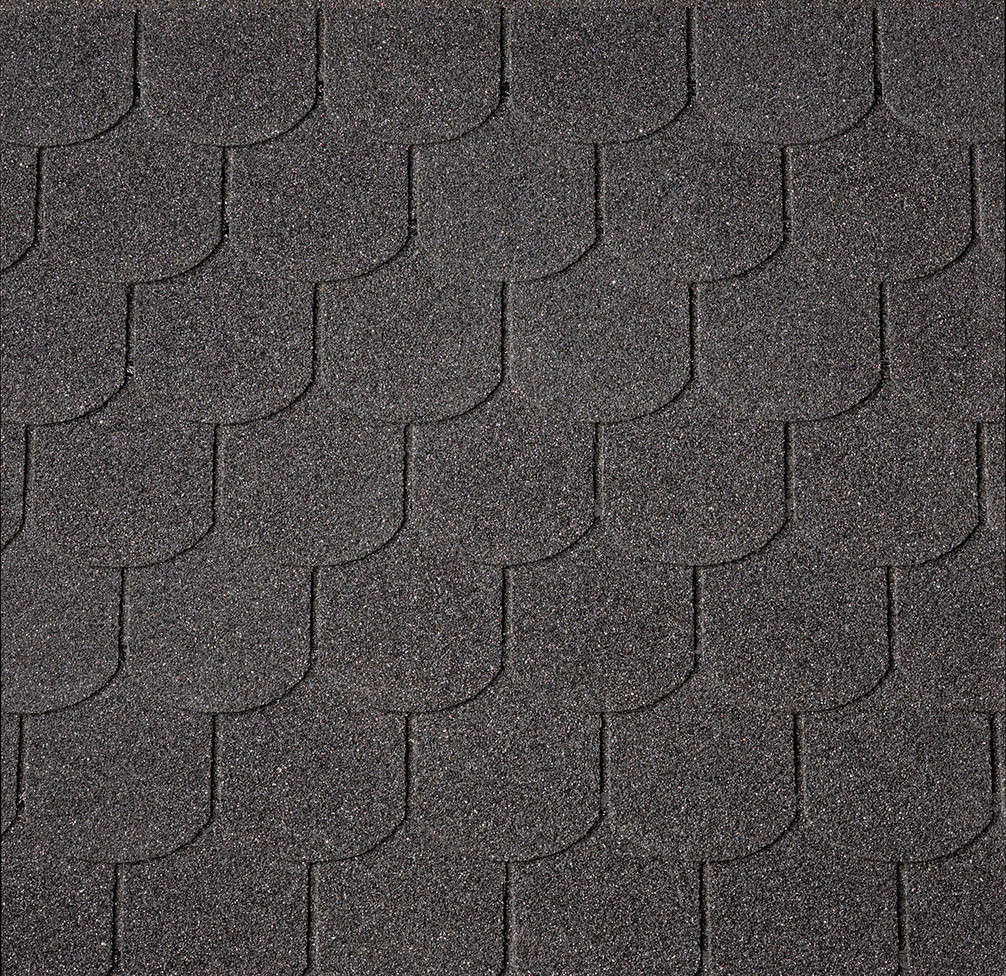 Бітумна черепиця Айко (IKO) Superglass Biber Black Чорна
