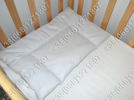 Дитяча подушка для новонароджених 40х60 у ліжечко, фото 2