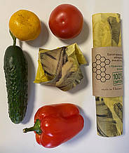 2 шт багаторазова воскова упаковка для продуктів, серветка обгортка вощанка, екоупаковка, вощені серветки