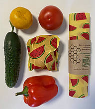 2 шт багаторазова воскова упаковка для продуктів, серветка обгортка вощанка, екоупаковка, вощені серветки