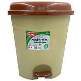 Відро для сміття з педаллю Planet №2 6 л бежеве, фото 2