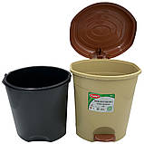 Відро для сміття з педаллю Planet №2 6 л бежеве, фото 4