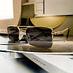 Сонцезахисні окуляри квадратні прямокутні жіночі чоловічі окуляри унісекс у стилі 90-х Чорні в золотій оправі, фото 7