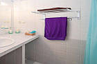 Поличка алюмінієва з тримачем рушника для ванної HP 99-031, фото 6