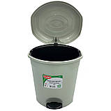 Відро для сміття з педаллю Planet №2 6 л сіре, фото 3