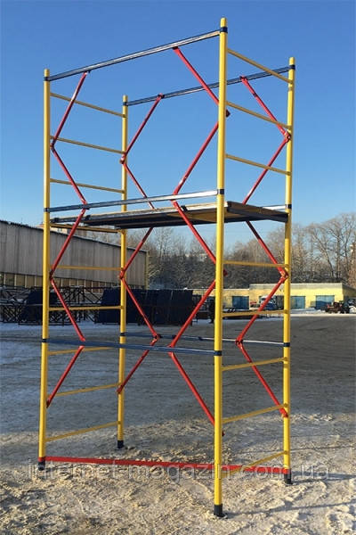 Вишка-тура модель "Техпром" 1.2 х 2.0 (м) 13+1, пересувна сталева, фото 1