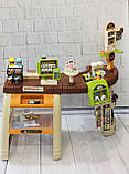 Дитячий супермаркет із візком 668-68 каса — каса, сканер для продуктів, кавомашина, стелажі зі солодощами, фото 4
