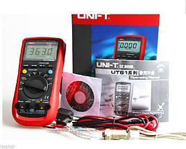 Цифровий мультиметр UNI-T UT61C (UTM 161C) +ПО (DC/AC 1000/750В, DC/AC 10 А, 60 МОм, 4000 мкФ, 10 МГц)
