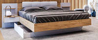 Кровать мягкая спинка 180 Асти/Asti (Миро Марк/MiroMark) каркас+ламели каркас+ламели+ящики+тумбы прикроватные