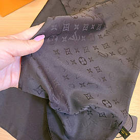 Хустка Louis Vuitton шовкова, шоколадного кольору