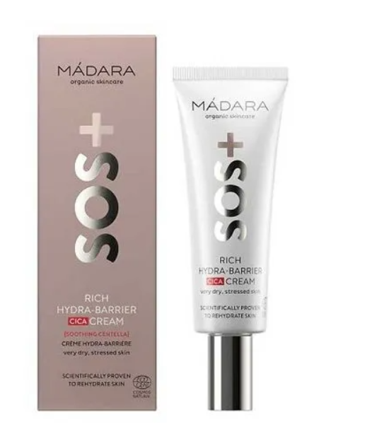 Цвк-крем SOS Rich Hydra-Barrier CICA Cream органічний Мádara,40 мл