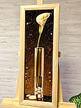 Картина из янтаря Ваза з цветами, картина з бурштина Ваза з квітами 20x60 см, фото 4
