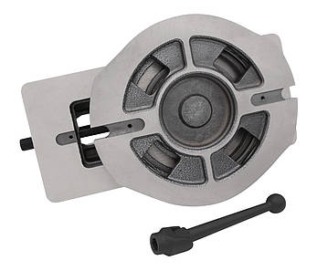 Лещата верстатні прецизійні жорстко-фіксуючі поворотні QM16200 (YR) тип 3418, фото 3