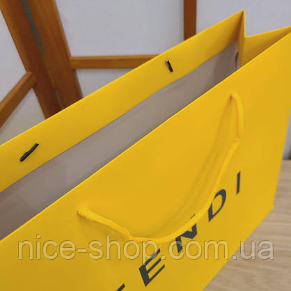 Подарунковий пакет Fendi:вертикаль, махі, фото 3