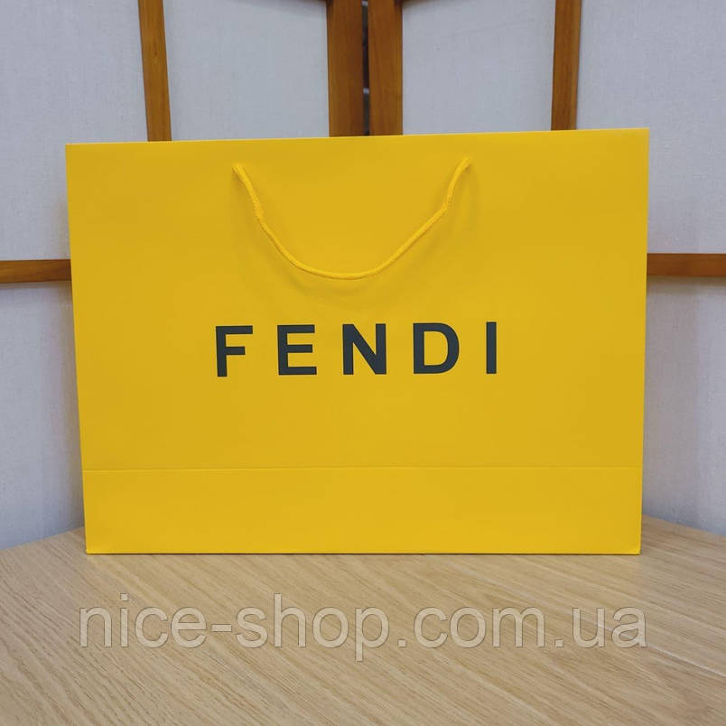 Подарунковий пакет Fendi:вертикаль, махі, фото 2