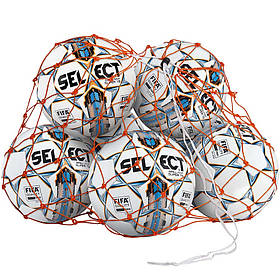 Сітка для м'ячів SELECT Ball net (003) помаранчевий, 10/12 balls