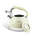 Чайник зі свистком Edenberg 3.0 л Бежевий (EB-1955BG), фото 2
