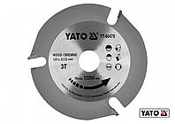 Диск пильный по дереву 125 мм/ 22.23 X 3.8 мм 3 зуба (YT-60470) YATO