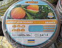 Прочнейший шланг для полива из ПВХ Rudes 5 ORANGE LINES 1" (18 метров) 7 Атм