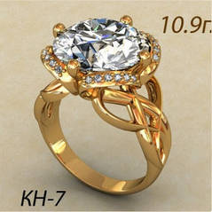 Чарівне жіноче золотое кольцо 585*