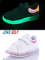 Кроссовки детские, светящиеся в темноте тм Jong Golf 10139 Размеры 30 31 37