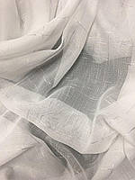 Тюль Турецький з шифону | Тюль на тасьмі | Готова тюль з шифону | Тюль 400x270 Гардина з шифону Білий тюль