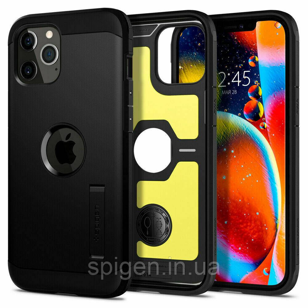 Чохол Spigen для iPhone 12 Pro Max Rugged Armor, Black