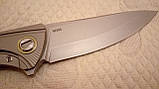 Складаний ніж фліпер Green Thorn F7 M390, підшипник, титанова ручка, фото 4