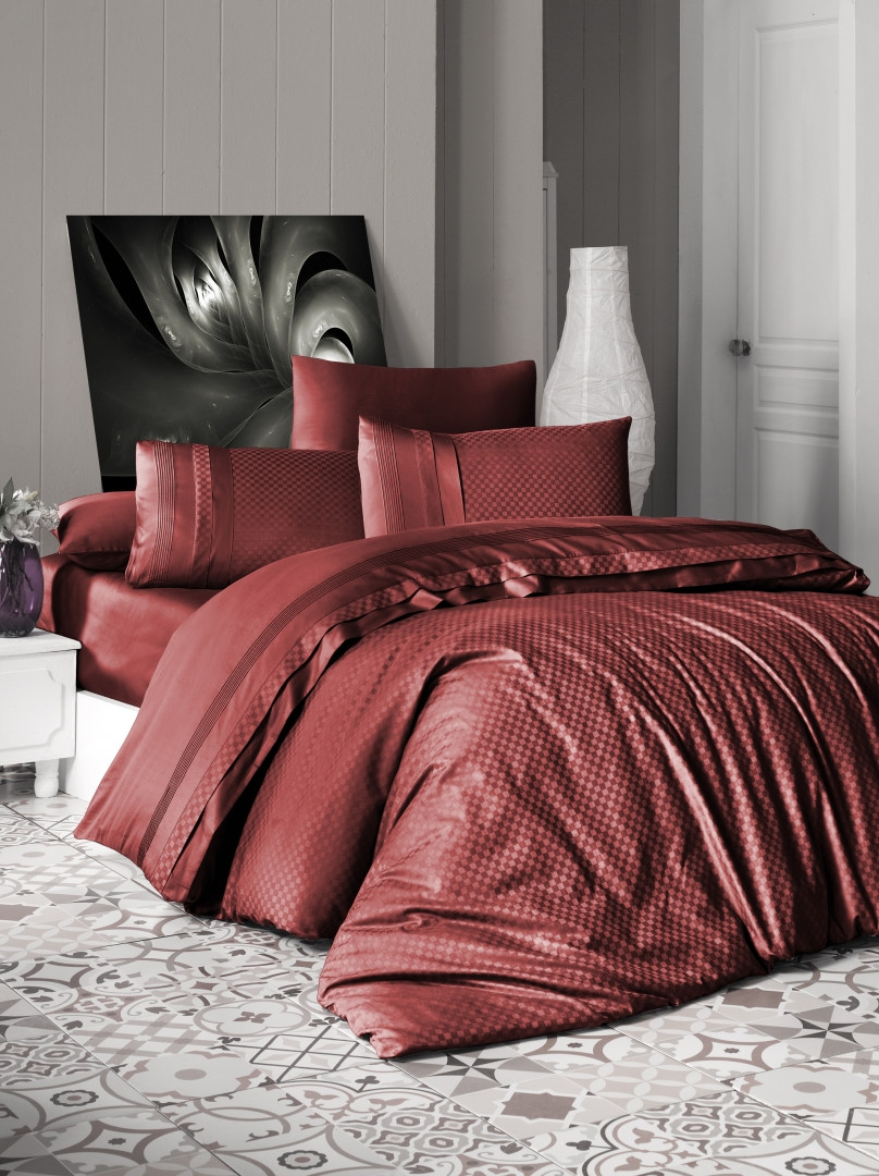 Постільна Білизна First Choice Jacquard Satin Lamone Toprak