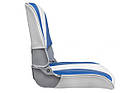 Сидіння пластикове складне для човна і катера біле 1000022 морський вініл розмір 510х450 мм висота спинки 460 мм установка, фото 2