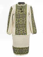 Костюм жіночий в'язаний Влада зелена вертикальна