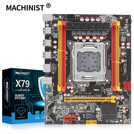 Материнская плата X79 LGA 2011 support Xeon E5 LGA2011 processor DDR3 ECC RAM memory M.2 NVME, фото 1
