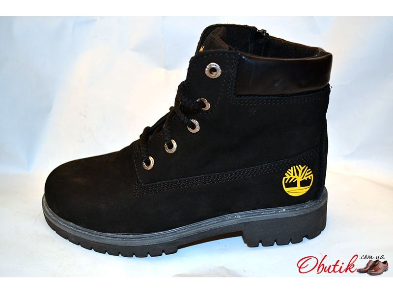 Ботинки зимние подростковые нубук черные 36, 37 размер Т0008 - фото 1 - id-p154948727