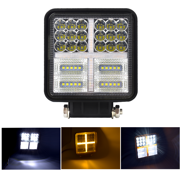 Фара LED квадратна 48W (+ led х + strobe light), фото 1