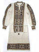 Костюм жіночий в'язаний Влада коричнева вертикальна