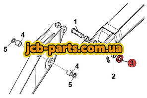 Фіксатор на палець стріли KBV0927 для JCB JS260