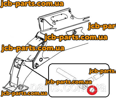 Втулка в шток г / циліндра стабілізатора 808/00325 для колісного екскаватора JCB JS200W