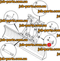 Палец (крепление нижнего рычага к раме) 332/K6746 для колесного экскаватора JCB JS160W