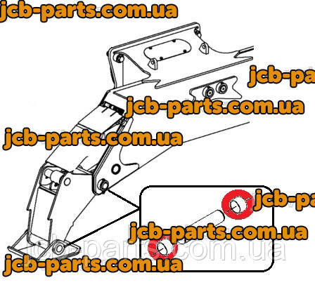 Втулка в опору 332 / K0461 для стабілізатора колісного екскаватора JCB JS160W.