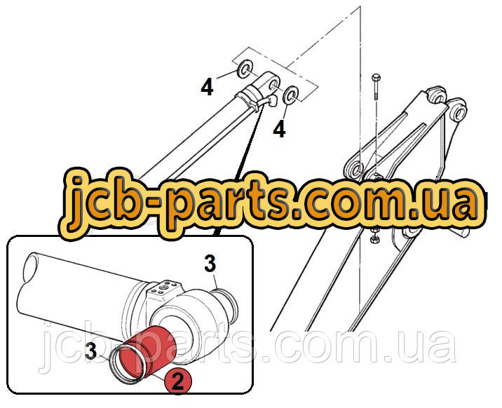 Втулка в основу г / циліндра ковша 6900/0779 для JCB JS200W