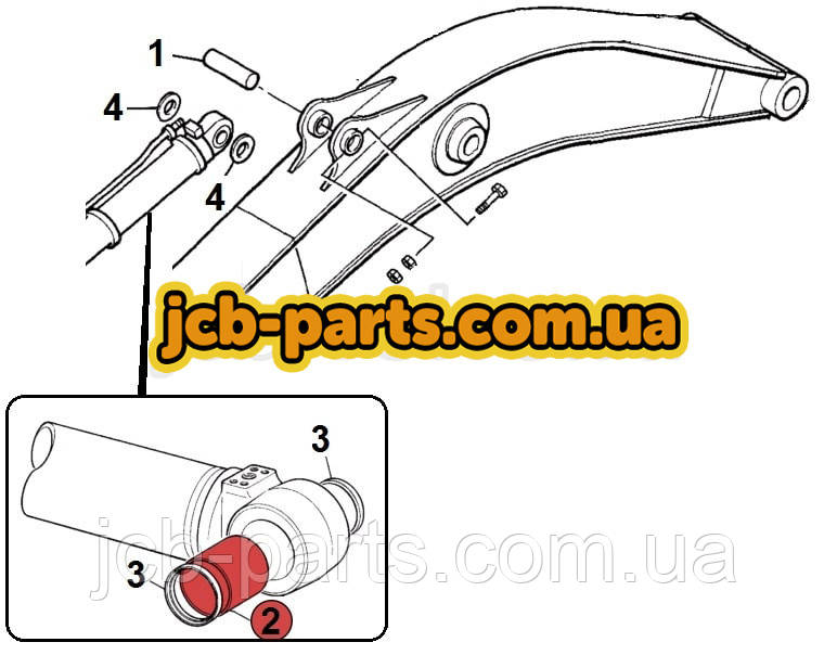 Втулка в основу г / циліндра рукояті 332 / H5523 для JCB JS200W