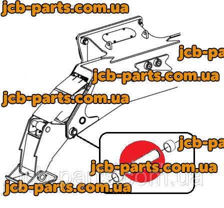 Палець (кріплення лапи стабілізатора до рами) 1025/2017 для стабілізатора колісного екскаватора JCB JS160W.