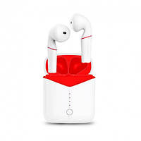 ОЧЕНКА! Бездротові сенсорні навушники Alitek P20, 6D-звук White/Red (Предоплата)