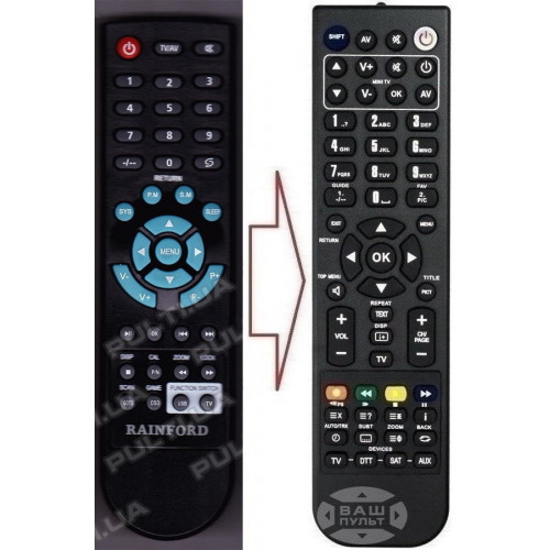 Пульт для телевізора RAINFORD TFS 7497 SC (аналог), фото 1
