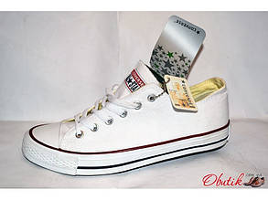 Кеди CONVERSE ALL STAR Унісекс низькі білі Co0001