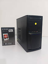 Midi Tower Black / Intel Core i5-2400 (4 ядра по 3.1 — 3.4 GHz) / 8 GB DDR3 / 120 GB SSD + 500 GB HDD / AMD, фото 3