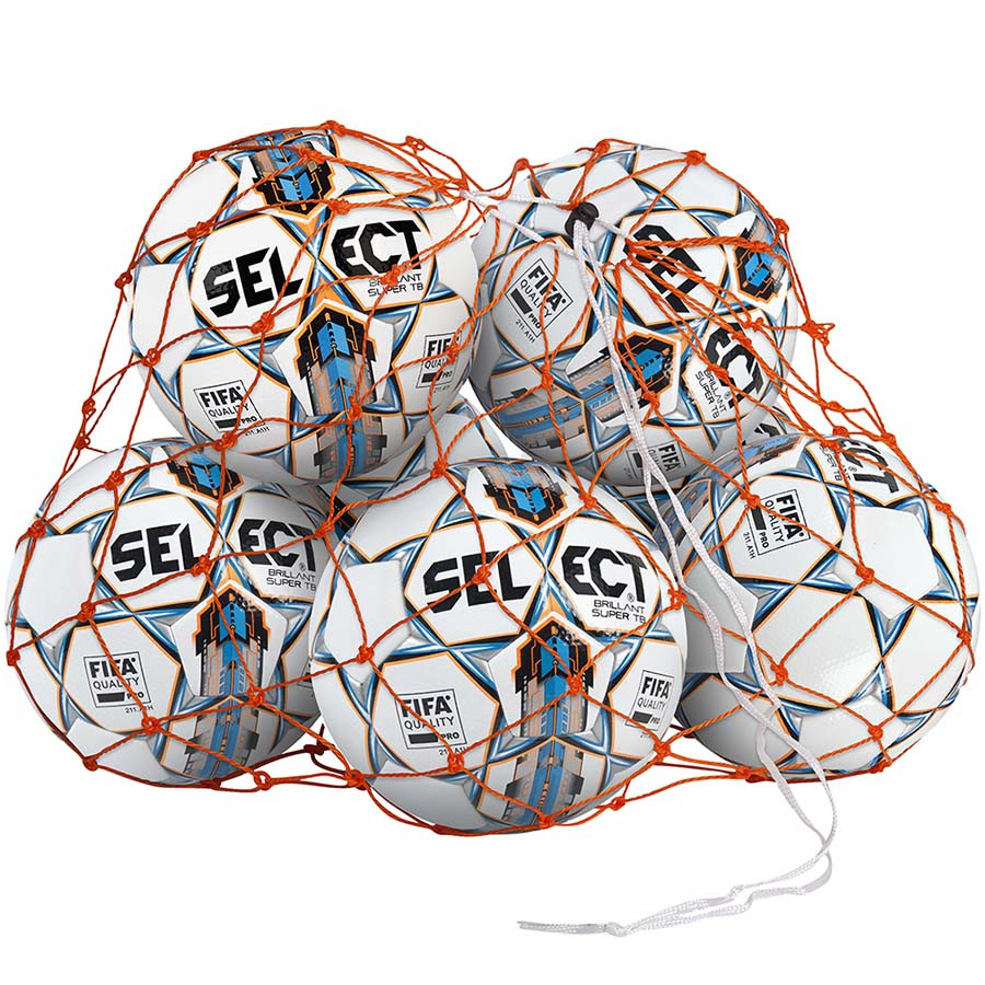 Сітка для м'ячів SELECT Ball net (003) жовтогарячий, 10/12 balls