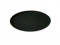 Поднос нескользящий круглый Beaumont Black Plastic Non Slip Tray 36 см (3592)